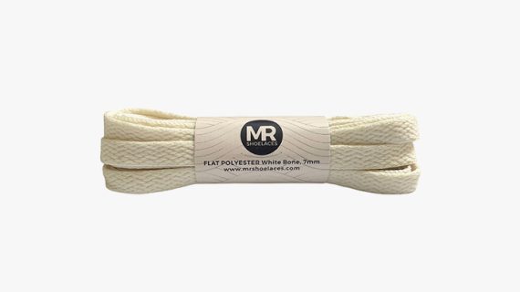 Flat Polyester 7mm (FP03) White Bone